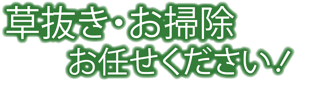 草抜き・お掃除 お任せください!